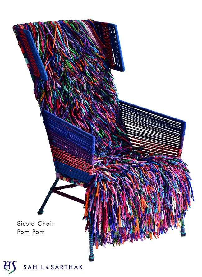 Siesta Chair in Pom Pom Alice in Wonderland Sahil & Sarthak